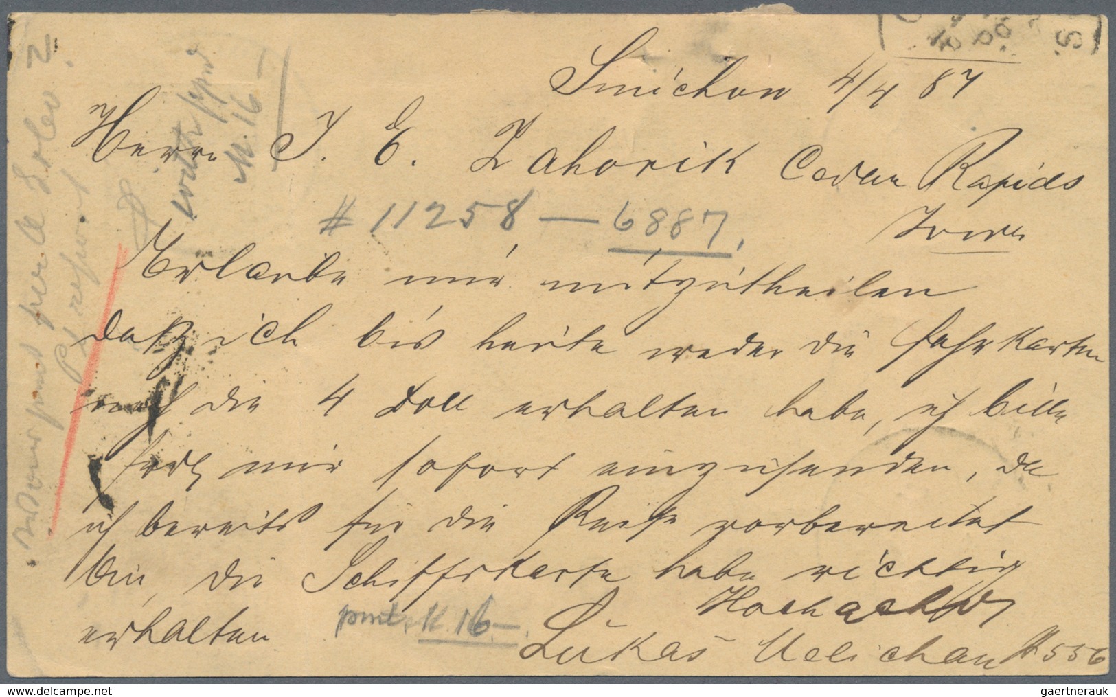 Österreich - Besonderheiten: 1887, 2 Kr Braun/schwarz Ganzsachenkarte Entwertet Mit K1 SMICHOW STADT - Other & Unclassified