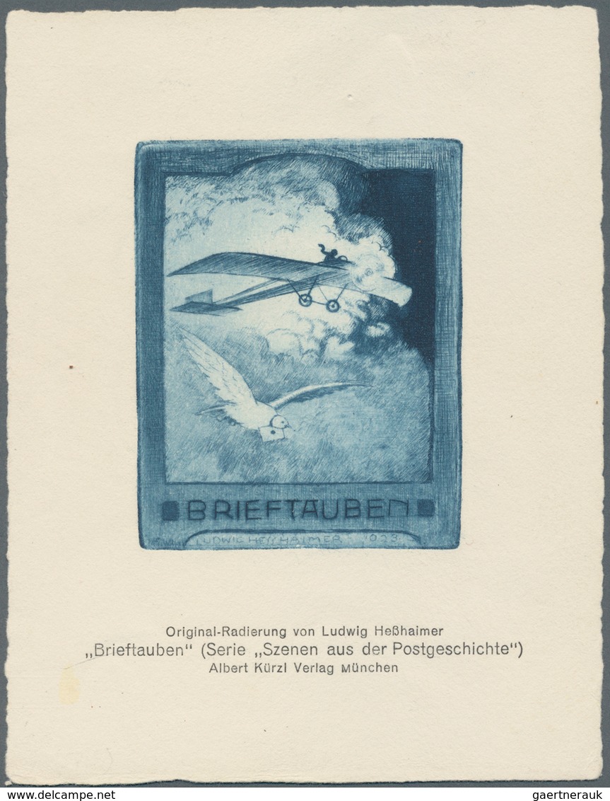 Österreich - Besonderheiten: 1925 (ca.), ESSAY Einer Original-Radierung Von Ludwig Heßhaimer Mit Abb - Other & Unclassified