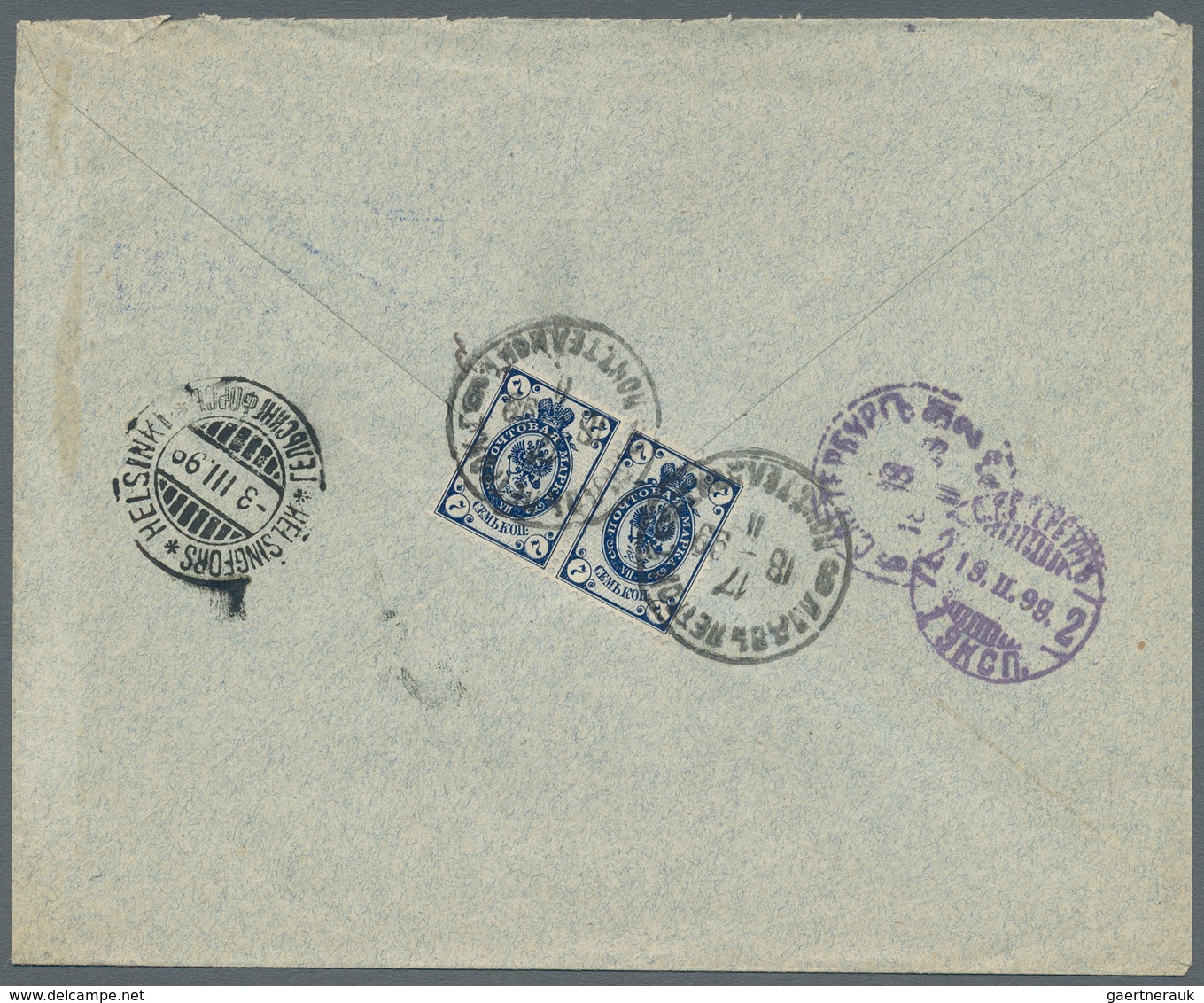 Polen - Russische Periode: 1899 Two Registered Covers Both Sent From Lodz Poland With Different Whit - Autres & Non Classés