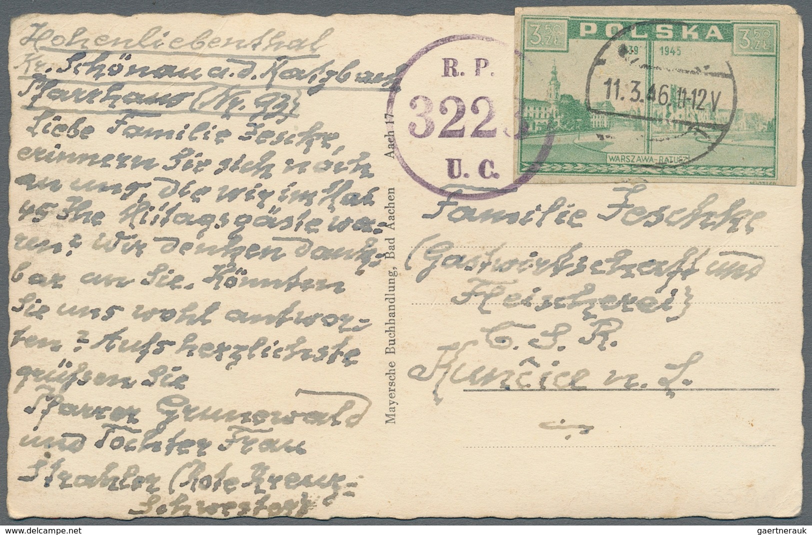 Polen: 1945/46 A Card With Civil Censorship In The CSSR As Well As A Letter With Censorship Of The F - Unused Stamps