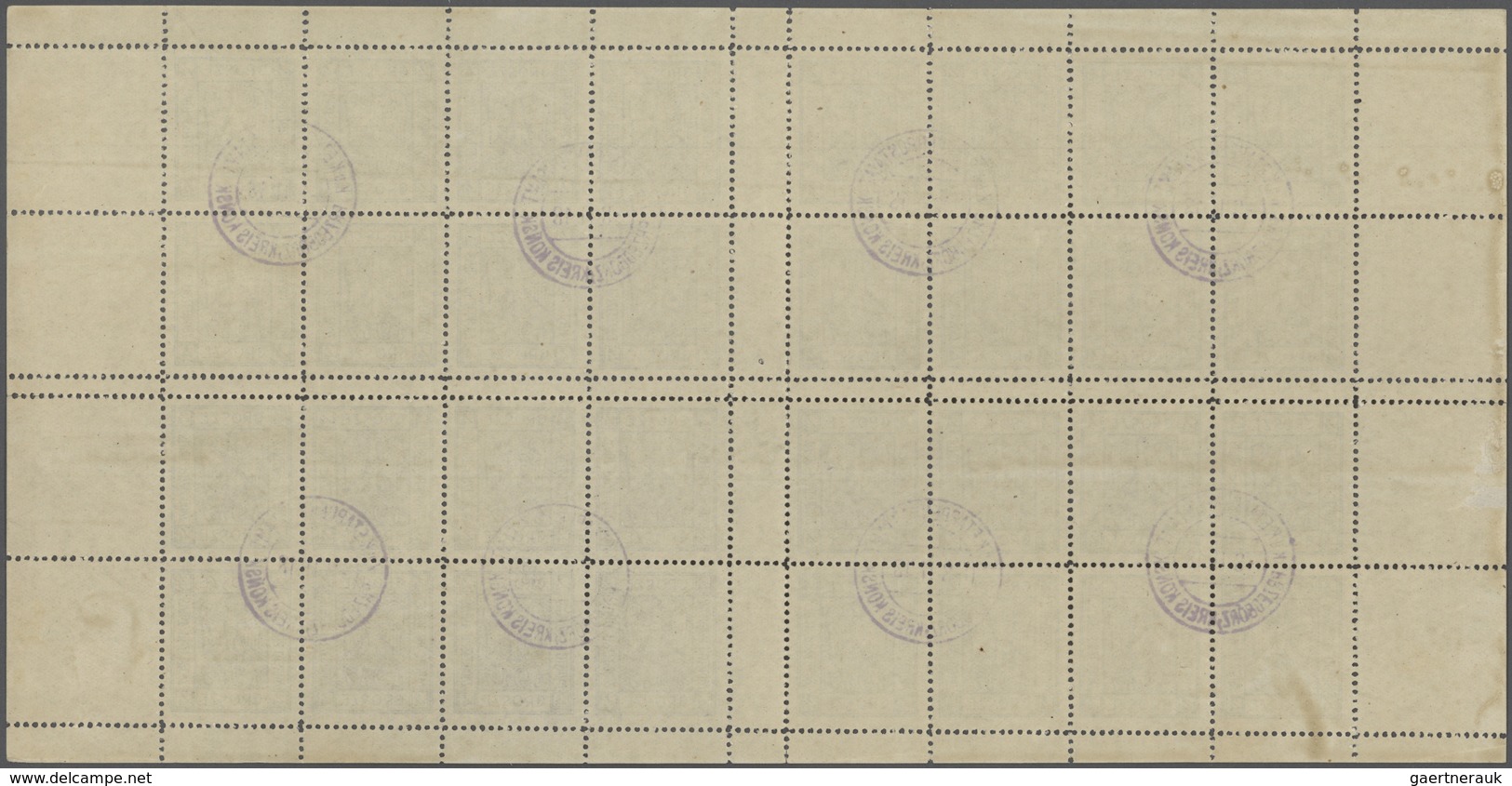 Polen - Bestellpostanstalten: PRZEDBORZ 1917, 4gr. Blue, Perforated 11½, Complete Sheet Of 32 Stamps - Other & Unclassified