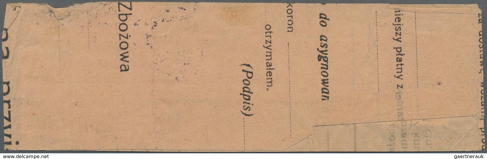 Polen - Bestellpostanstalten: PREZBORZ 1918, 28.2.18, 3gr. Olive/light Olive Paying Local Charge On - Sonstige & Ohne Zuordnung