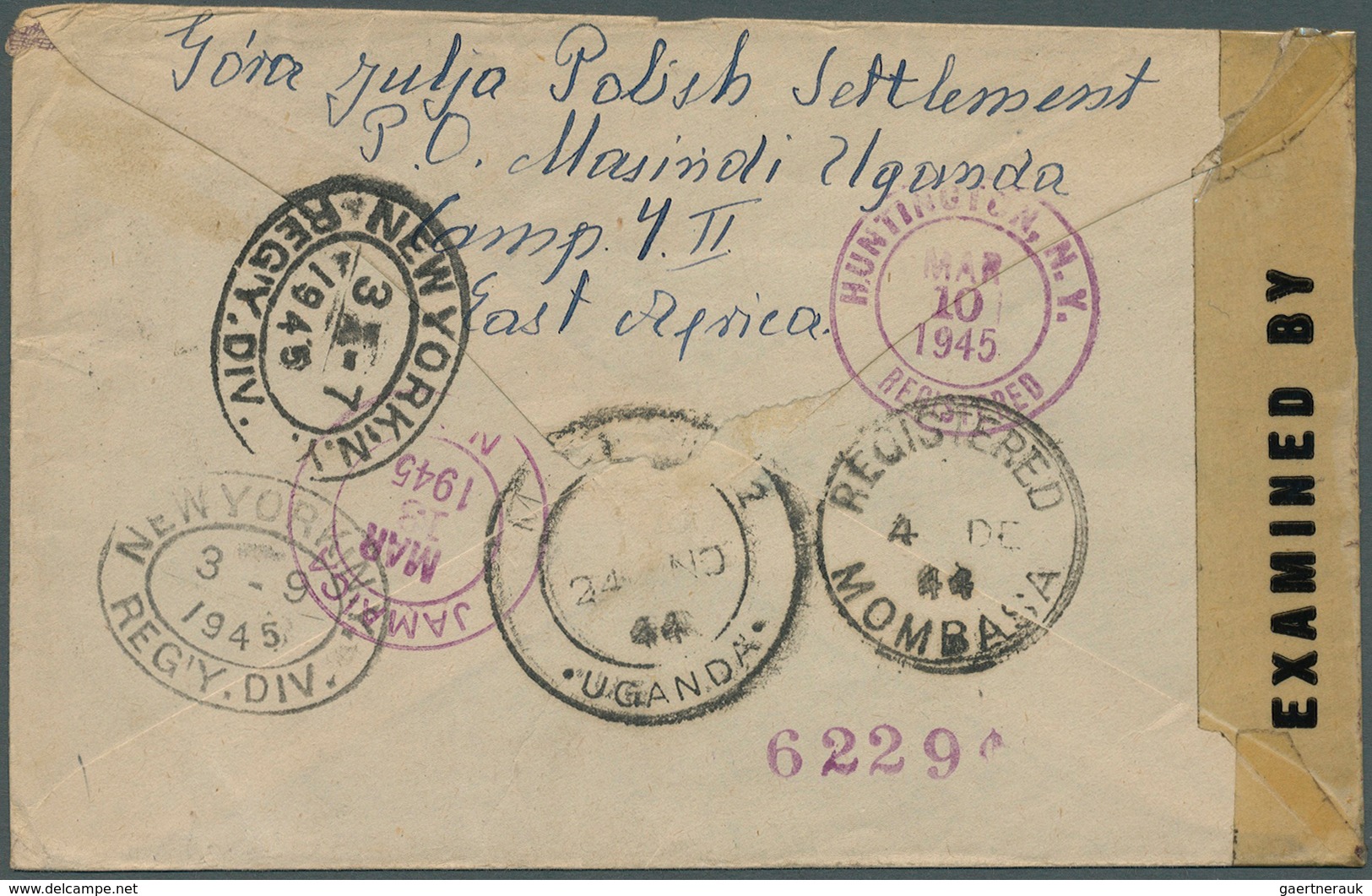 Polen - Besonderheiten: 1944. Registered Envelope Written From 'Gora Julja Polish Settlement Camp 2, - Autres & Non Classés