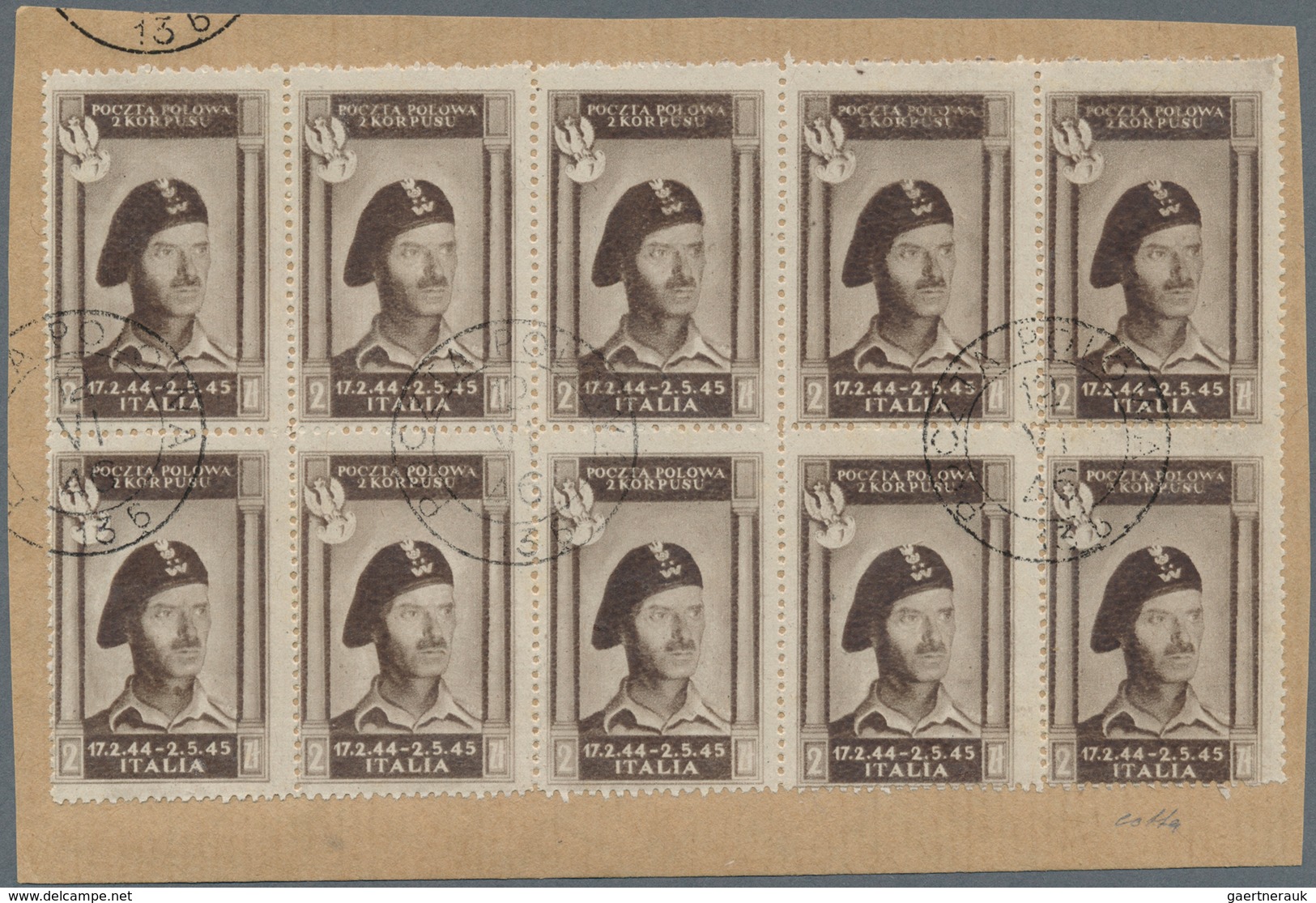 Polen - Besonderheiten: 1946, Polish Corps In Italy, 3rd Victory Issue, Complete Set In Blocks Of Te - Autres & Non Classés