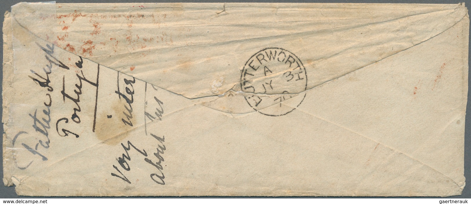 Portugal: 1870,letter With Interesting Full Content Franked With Single 120 Reis King Luis I Cancell - Autres & Non Classés