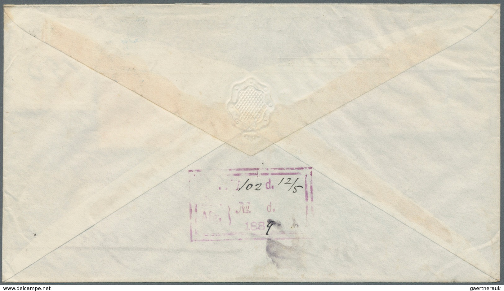 Portugal: 1889. Registered Envelope Addressed To Sweden Bearing SG 153, 100r Pale Mauve And SG 198, - Sonstige & Ohne Zuordnung