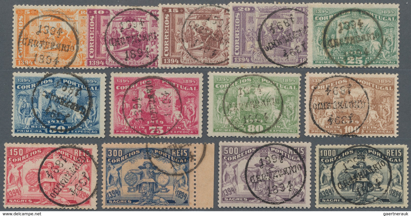 Portugal: 1894, 500th Birthday Of Henry The Navigator Complete Set, Fine Used With Special Cancels, - Autres & Non Classés