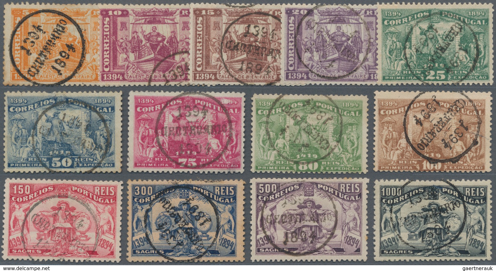 Portugal: 1894, 500th Birthday Of Henry The Navigator Complete Set, Fine Used With Special Cancels ( - Sonstige & Ohne Zuordnung