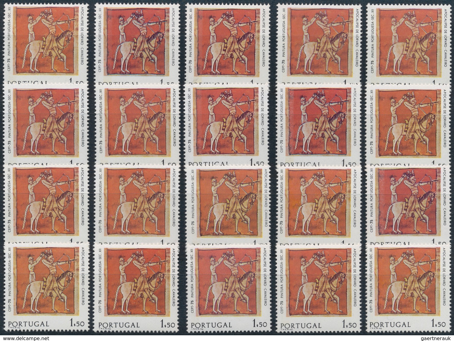 Portugal: 1975, Europa, 20 Sets Incl. 1,50 E In Both Types, MNH (Mi. 2200,- €) - Autres & Non Classés