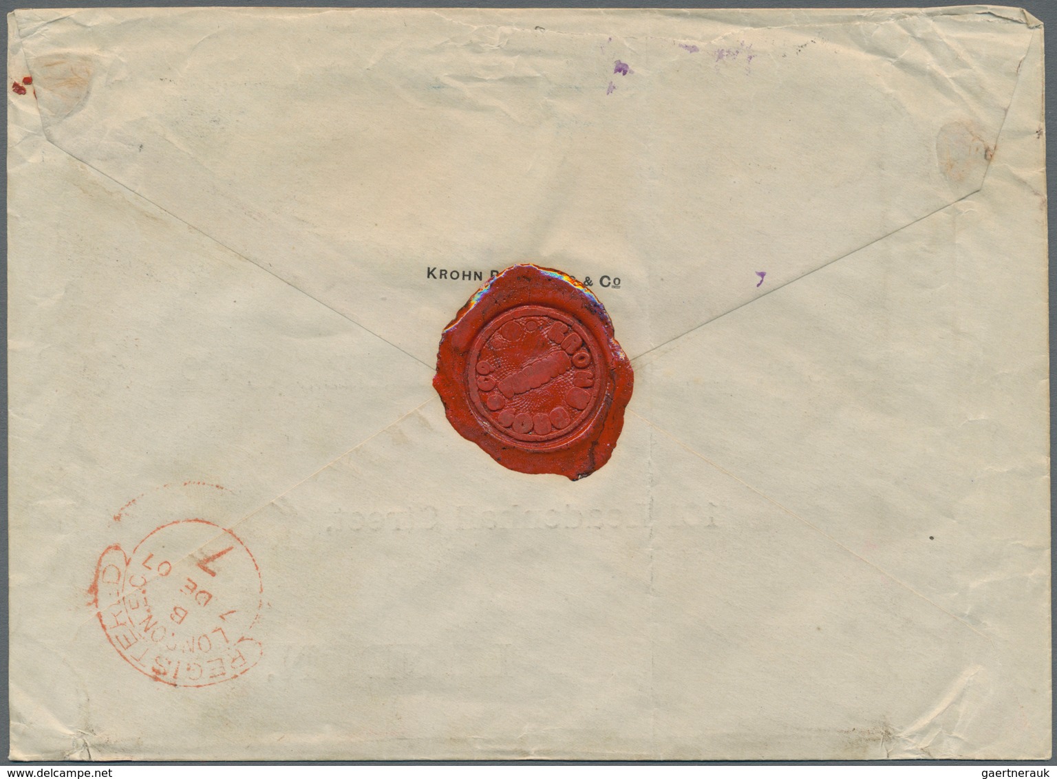 Portugal - Madeira - Funchal: 1907. Registered Envelope (vertical Fold, Creased) Addressed To London - Funchal