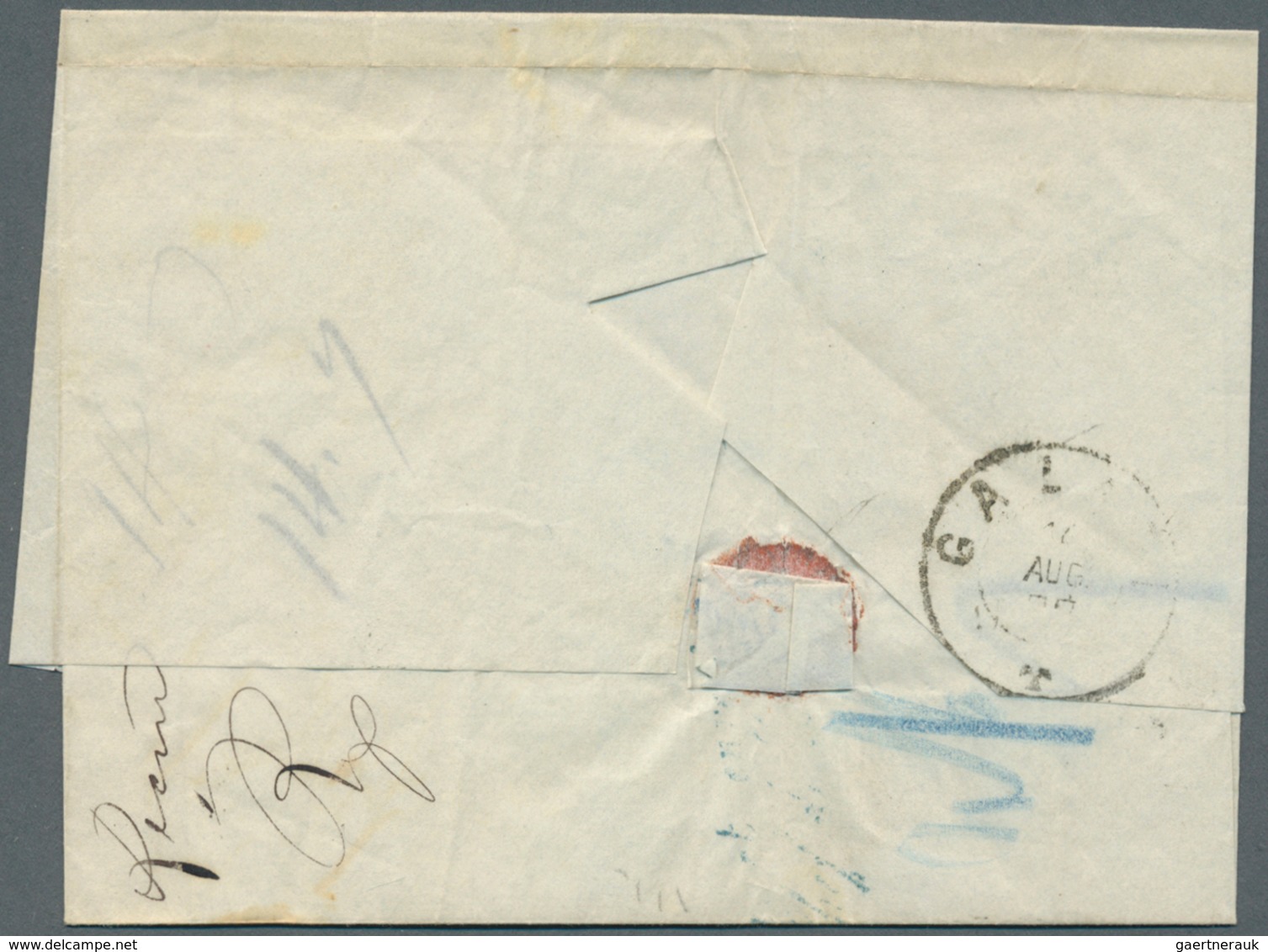 Rumänien: 1877. Envelope Addressed To The 'Bank Of Roumanie, Galatz' Bearing Yvert 38, 5b Bistre And - Unused Stamps