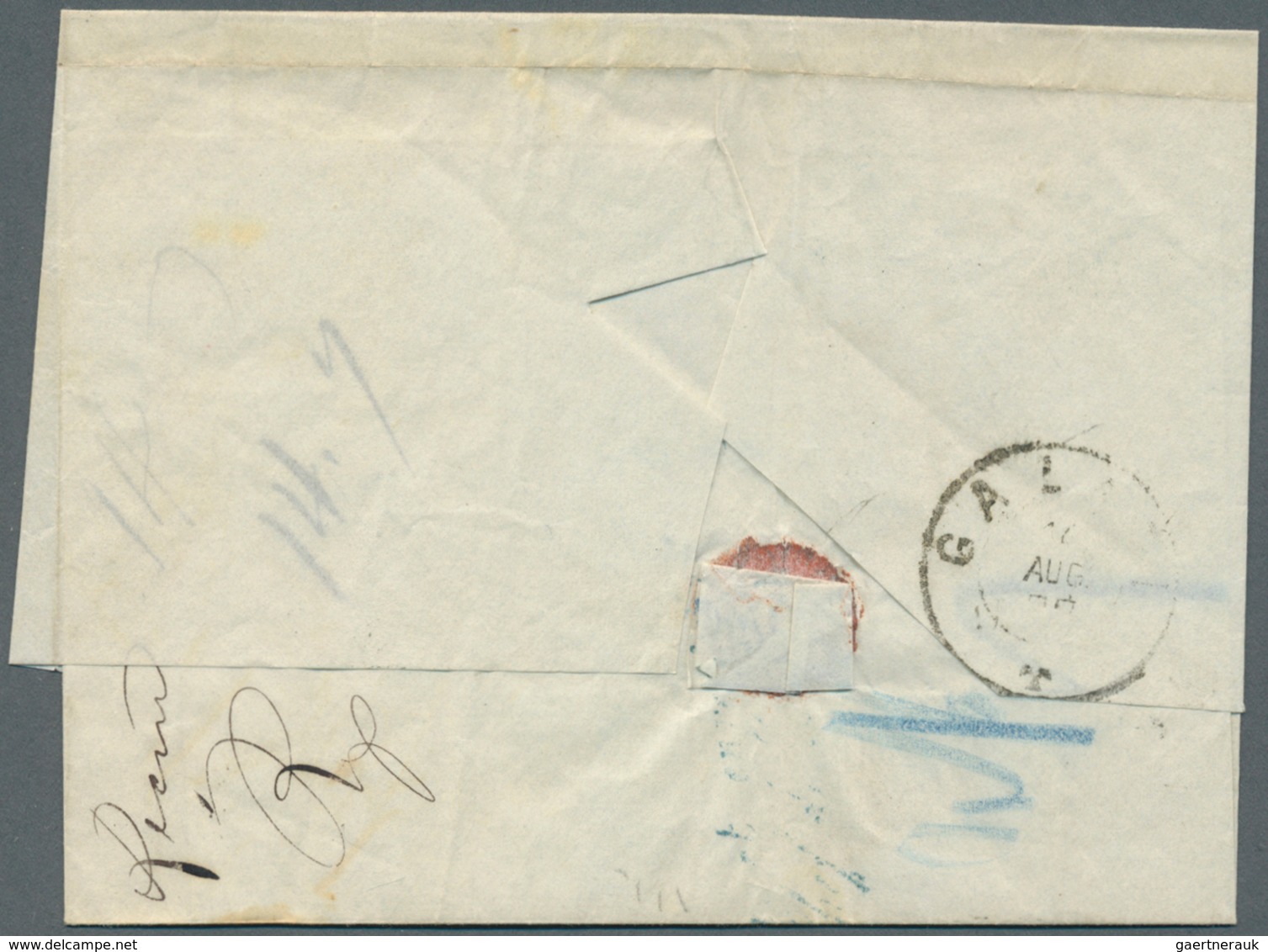 Rumänien: 1877. Envelope Addressed To The 'Bank Of Roumanie, Galatz' Bearing Yvert 38, 5b Bistre And - Ungebraucht