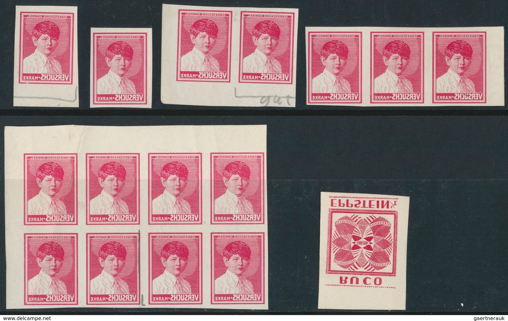 Rumänien: 85 ! ECKERLIN PLATE ESSAYS For Romania 1928 King Michael Issue "GROSSHERZOG MICHAEL VERSUC - Unused Stamps