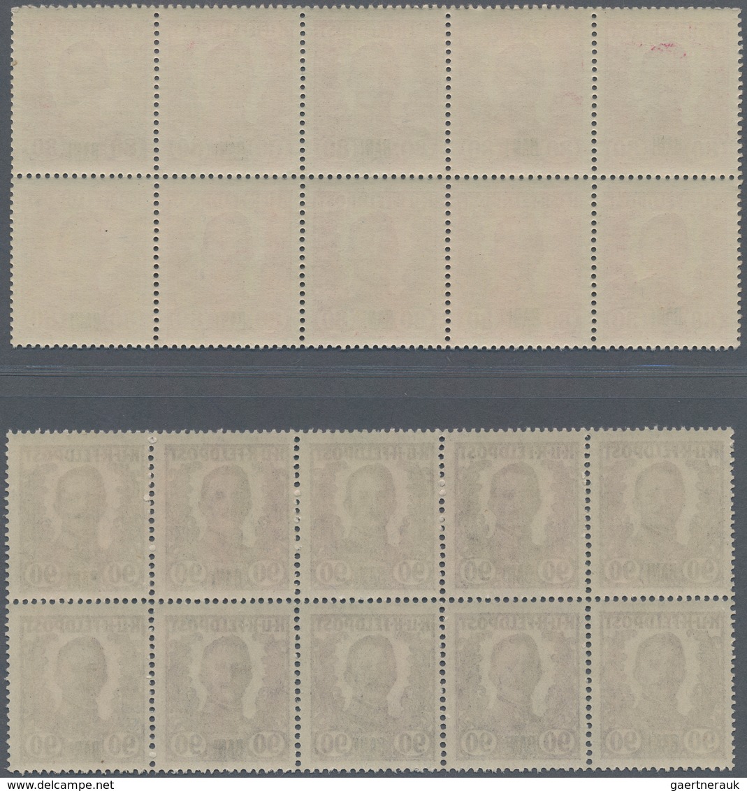 Rumänien - Besonderheiten: 1918 UNISSUED Austrian-Hungarian Field Post 'King Karl I.' set overprinte