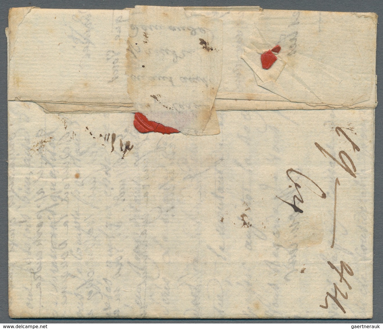 Russland - Vorphilatelie: 1784 Letter From Moscow With Black Single Line Cancel "MOSCOV" To Avallon - ...-1857 Vorphilatelie
