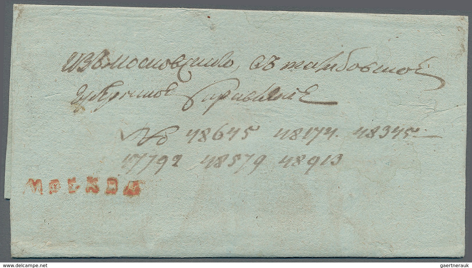Russland - Vorphilatelie: 1813/16 Two Covers Sent From Moscow With Two Different Red Single Line Can - ...-1857 Préphilatélie