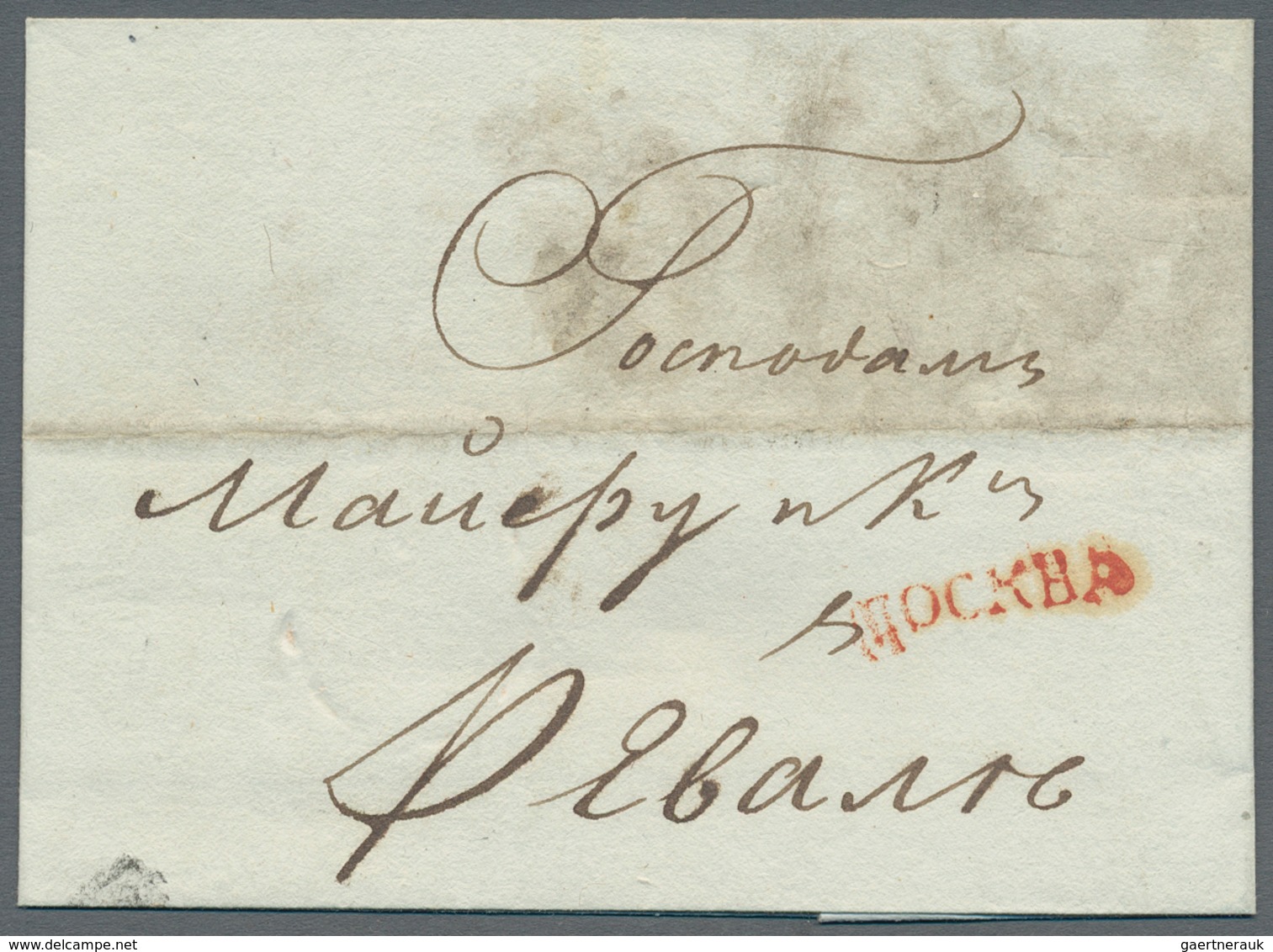 Russland - Vorphilatelie: 1813/16 Two Covers Sent From Moscow With Two Different Red Single Line Can - ...-1857 Vorphilatelie