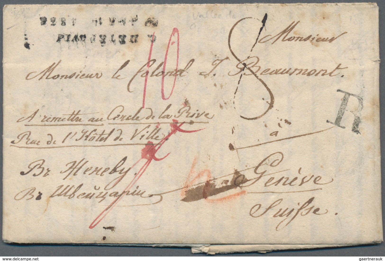 Russland - Vorphilatelie: 1836. Folded Entire Written From 'Valle De Gostogai' Dated '15th Nov 1836' - ...-1857 Prephilately