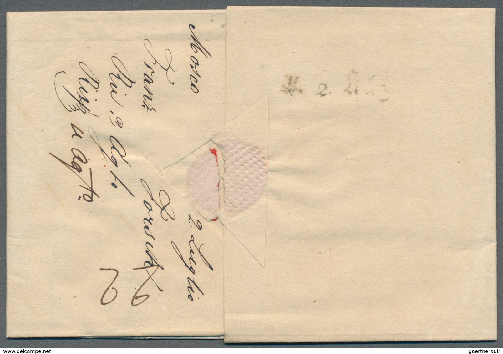 Russland - Vorphilatelie: 1836 Three Covers All Sent From Moscow With Red Double Line Cancel To Tren - ...-1857 Préphilatélie