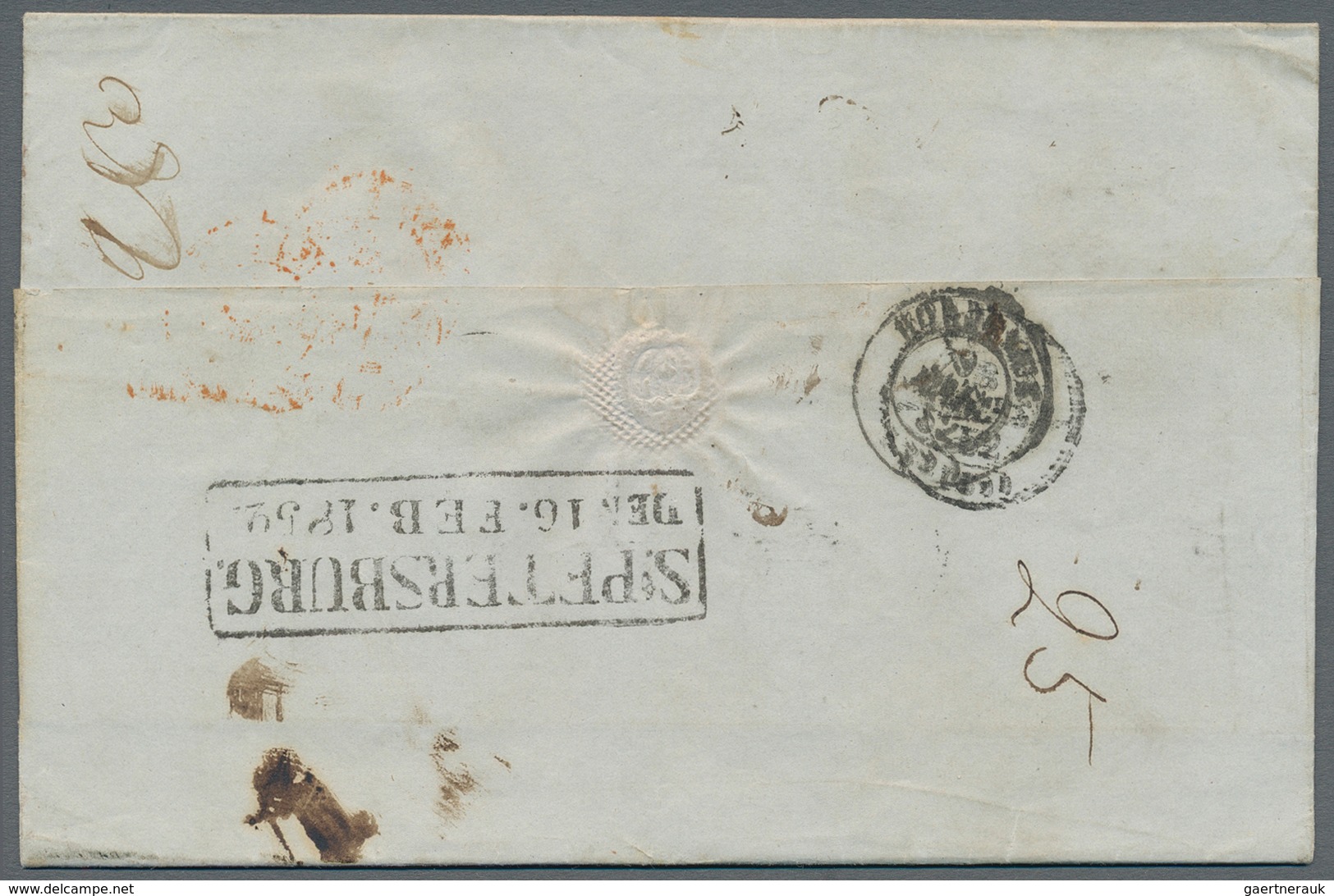 Russland - Vorphilatelie: 1845/56 Four Covers All Sent From/to St. Petersburg With Different Cancels - ...-1857 Vorphilatelie