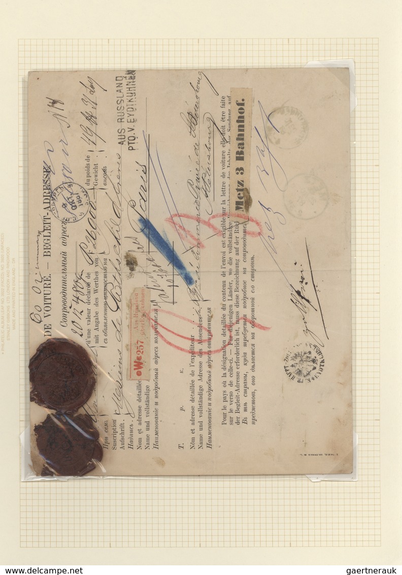 Russland: 1887 Accompanying Letter For A Valued Parcel From St. Petersburg Via, Eydtkuhnen (border T - Other & Unclassified