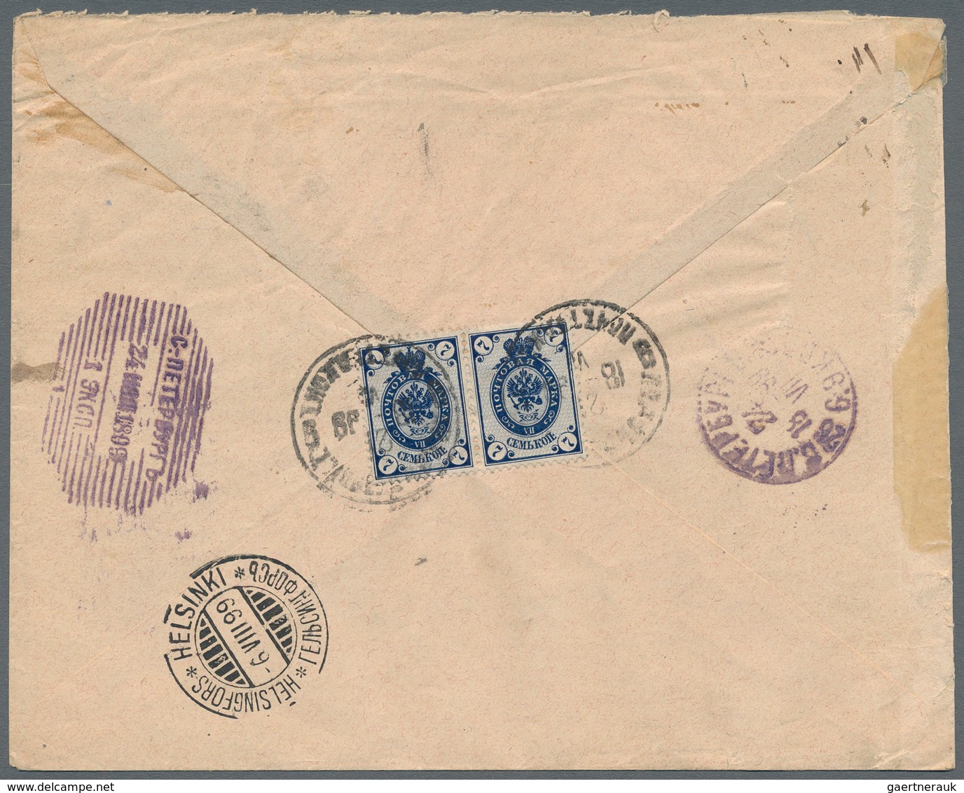 Russland: 1899 four covers all sent by registered mail from Buguruslan, Lodz (Poland), Ryazan and So