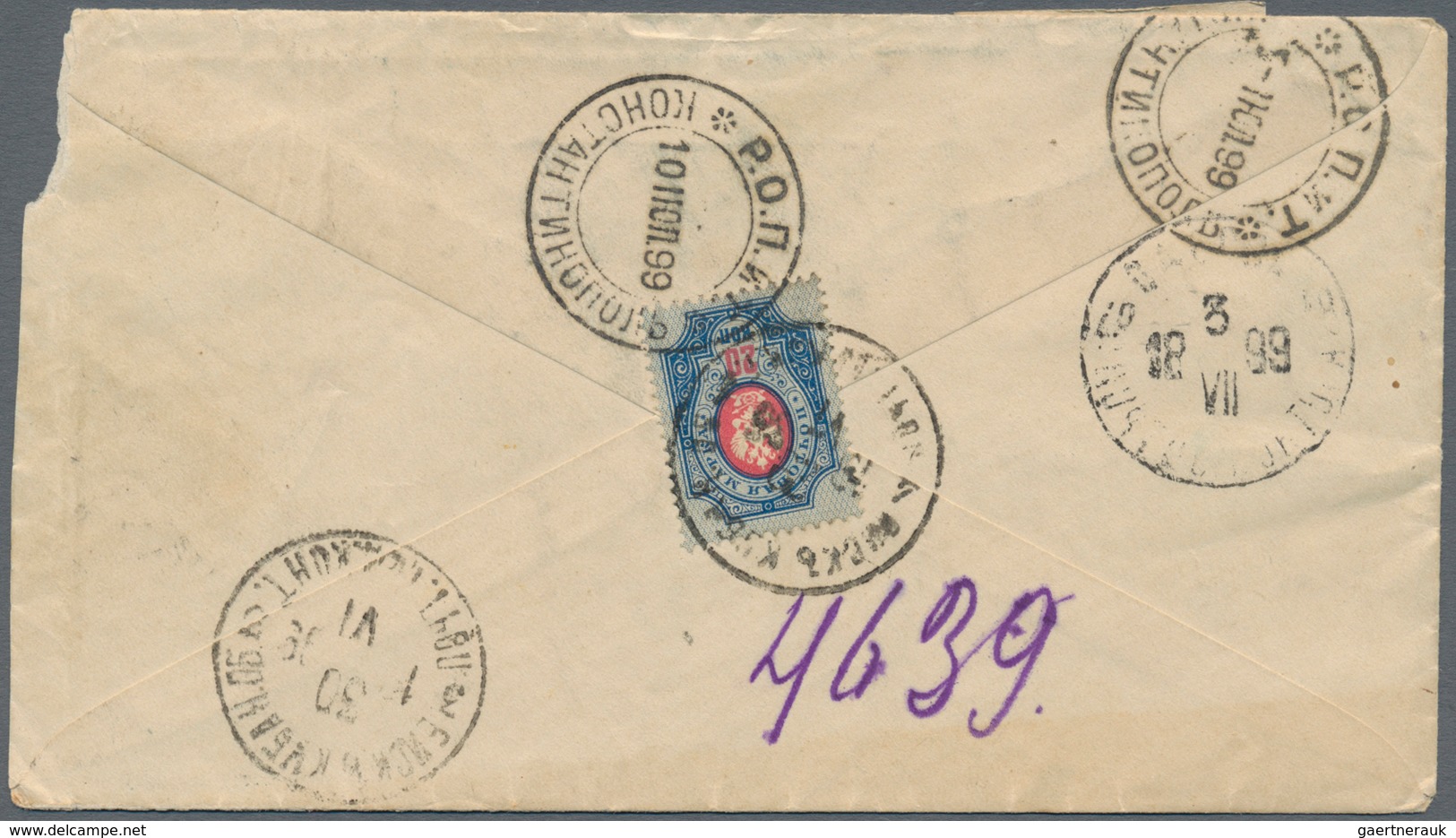 Russland: 1899 Nine Registered Covers With Different Registration Forms And Labels In Different Cond - Autres & Non Classés
