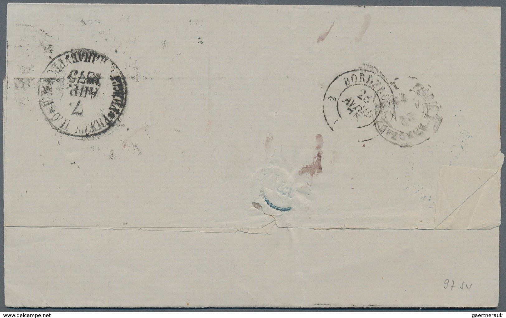 Russland: 1868/75 Seven Letters All From Riga To Foreign Countries, All Before UPU, With Various Sta - Other & Unclassified