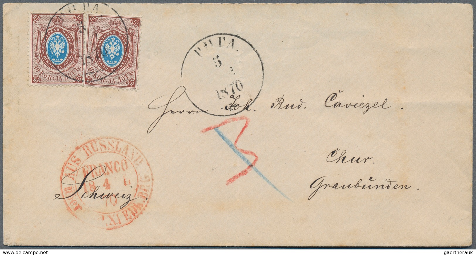 Russland: 1868/75 seven letters all from Riga to foreign countries, all before UPU, with various sta