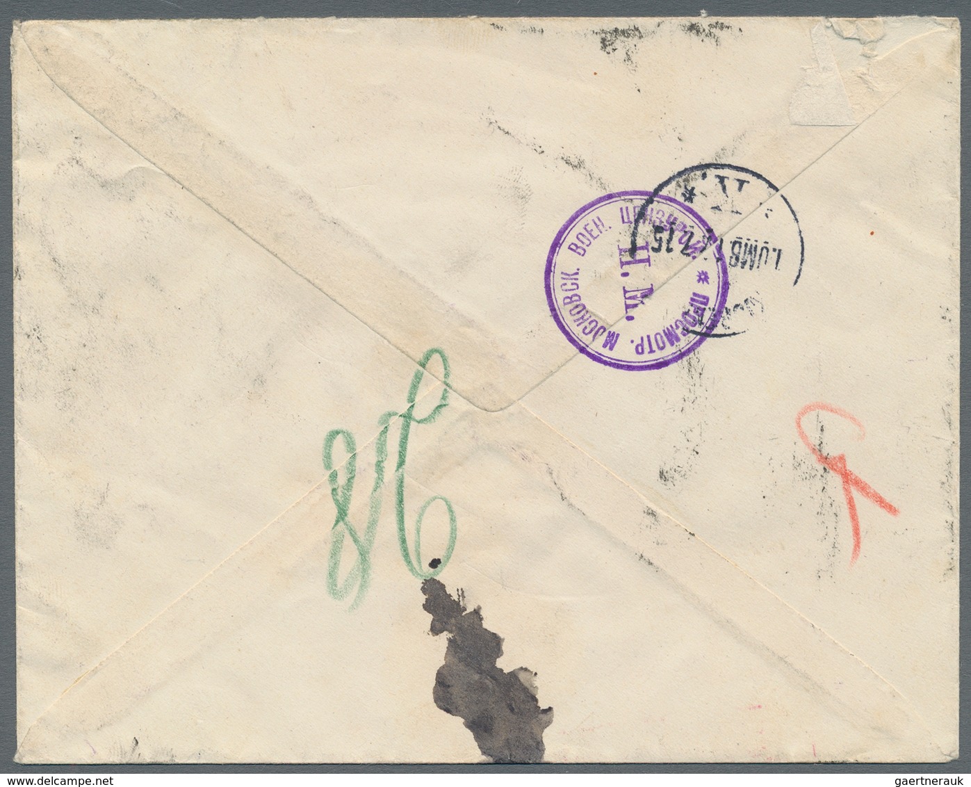 Russland: 1915/16 Two Censored Cover Sent From Moscow To Denmark By Registered Mail Received By Mach - Other & Unclassified