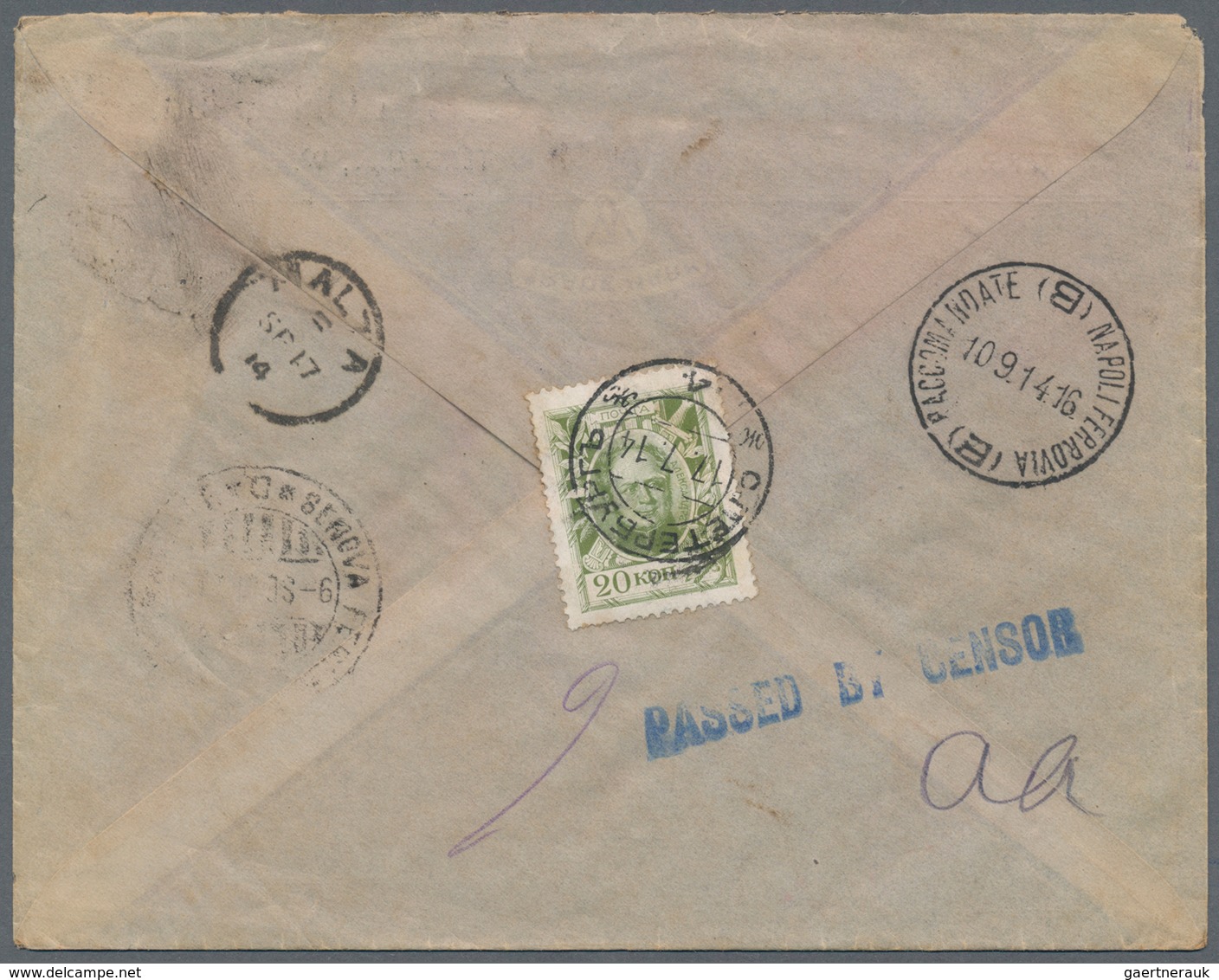 Russland: 1914 Letter From St. Petersburg With 20 Kop. Single Franking Before Beginning Of The WWI W - Other & Unclassified