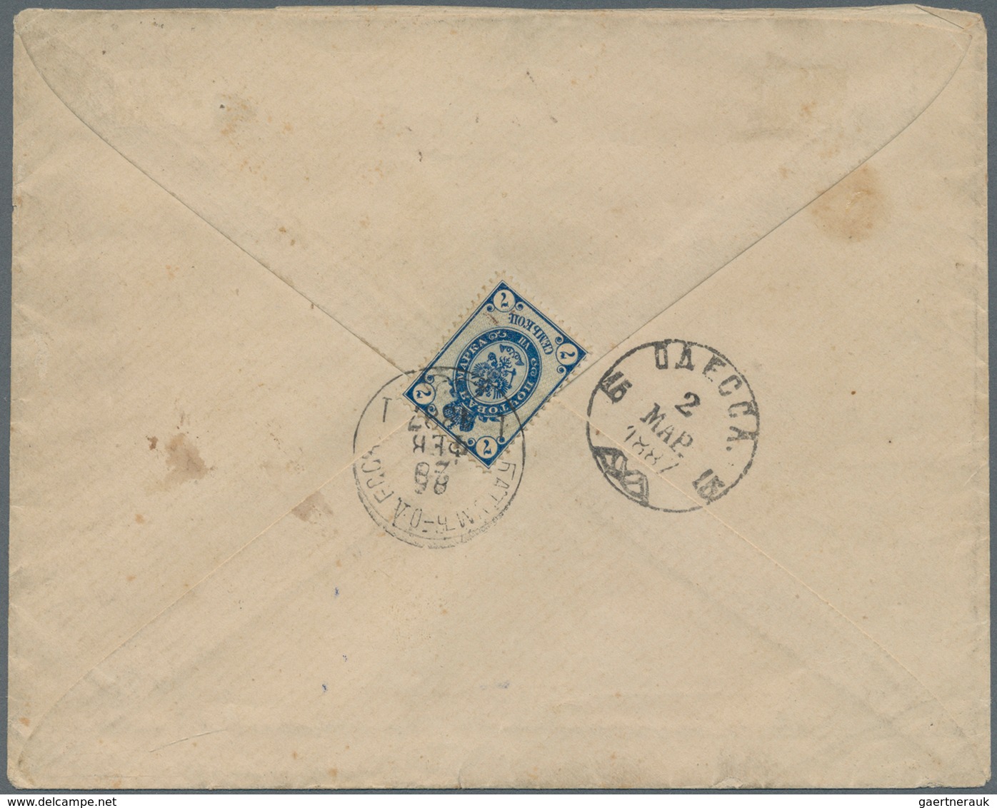 Russland - Schiffspost: 1887 - 1891. Two Covers To ODESSA Showing Variants Of The BATUM - ODESSA Shi - Other & Unclassified