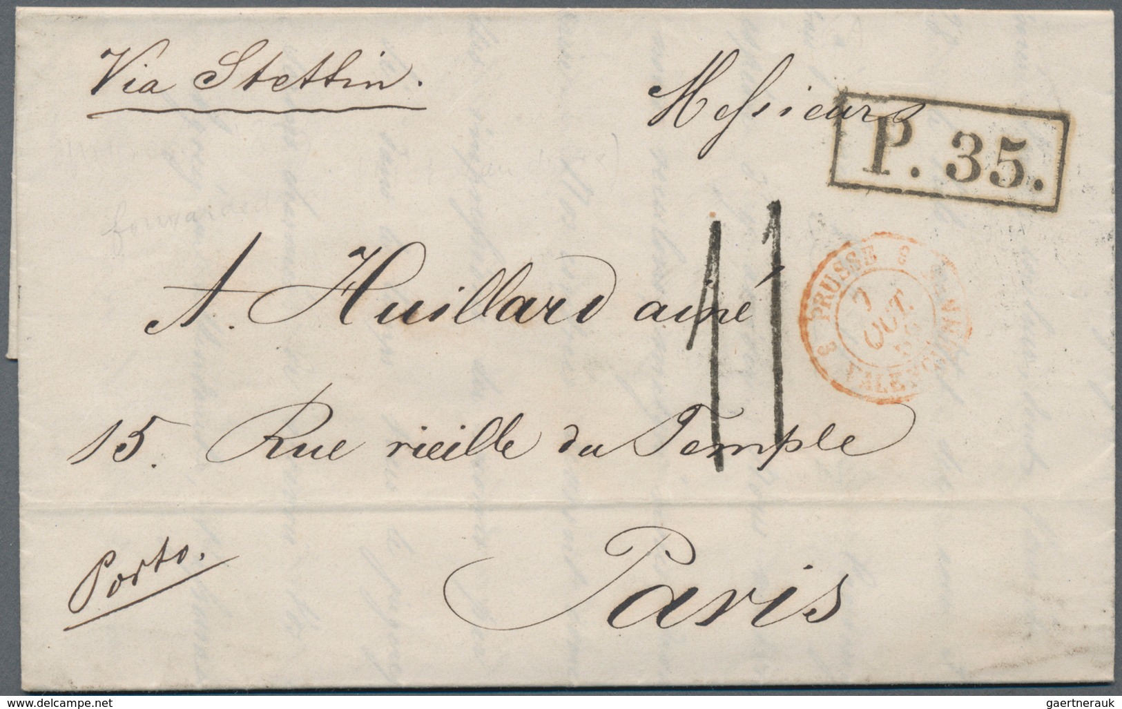 Russland - Besonderheiten: 1859. Folded Entire Written From Moscow Dated '19th Sept 1859' Addressed - Other & Unclassified