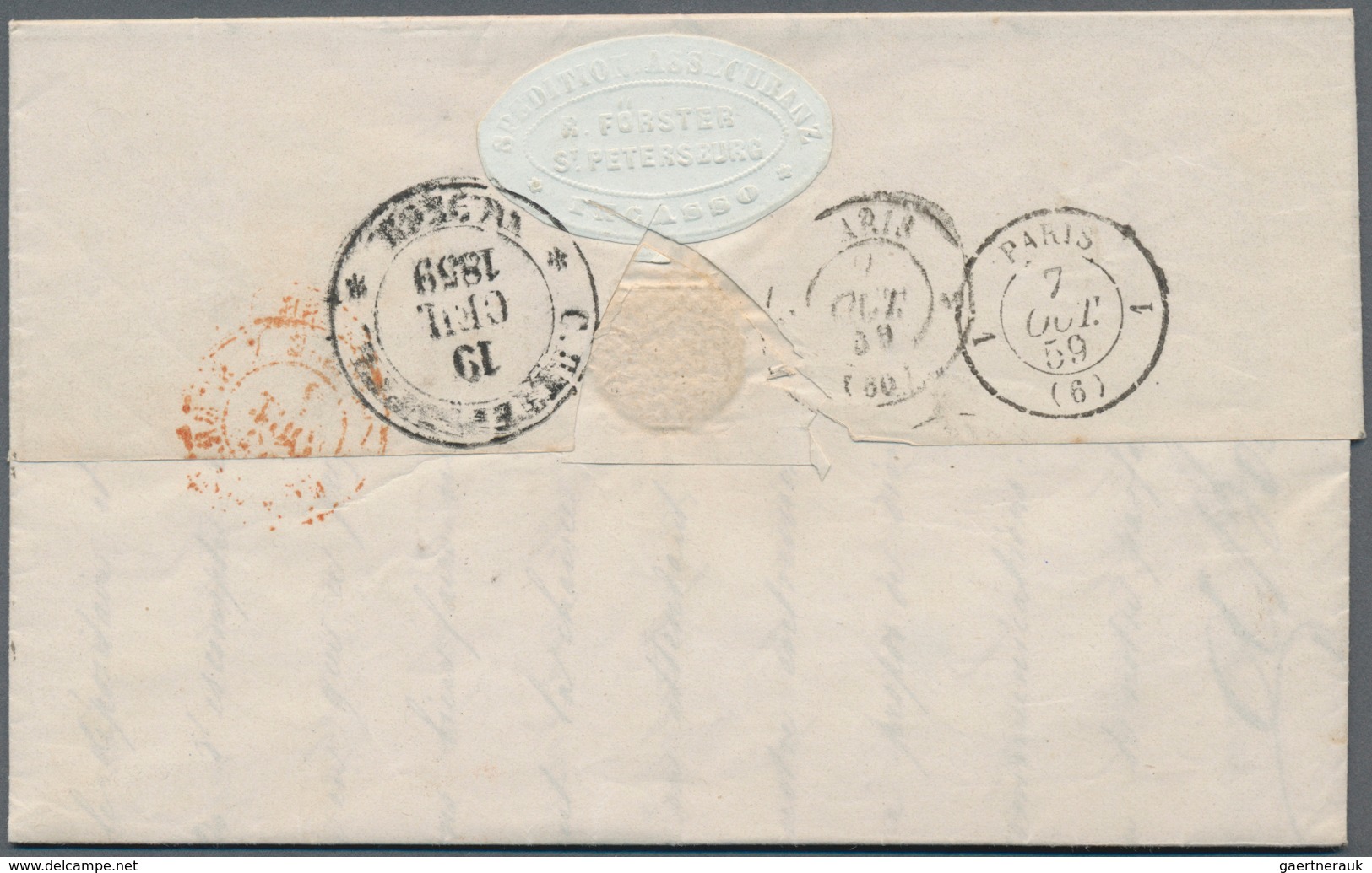 Russland - Besonderheiten: 1859. Folded Entire Written From Moscow Dated '19th Sept 1859' Addressed - Other & Unclassified