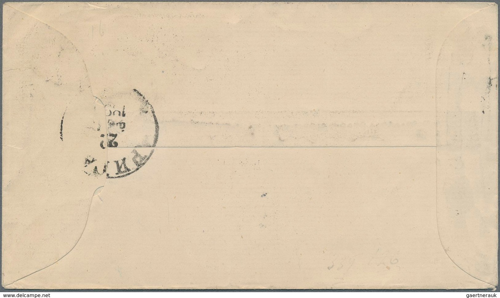 Russland - Besonderheiten: 1896 Incoming Mail Pse From Hull To Riga With Arrival Cancel And Rare Cen - Autres & Non Classés