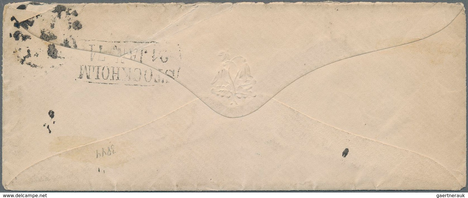 Schweden: 1871: Small Cover From Nyköping To Helsingfors, Finland Via Stockholm, Franked By 'Coat Of - Unused Stamps