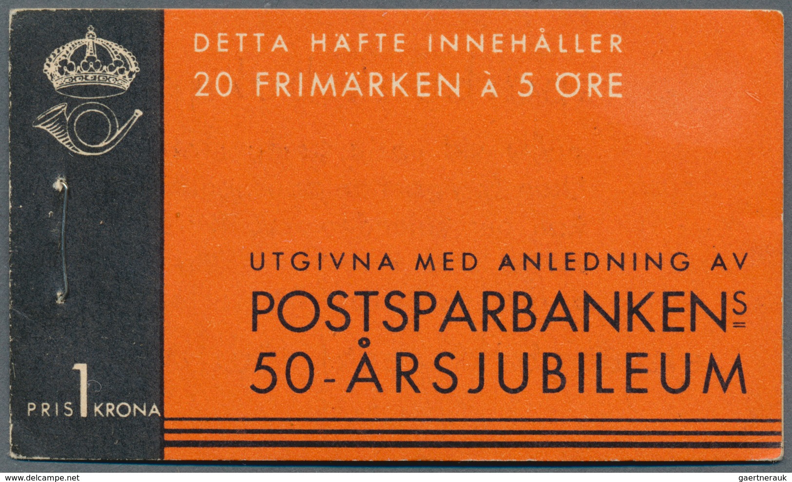 Schweden - Markenheftchen: 1933, 50th Anniversary Of The Postal Savings Bank, Complete Stamp Booklet - 1951-80