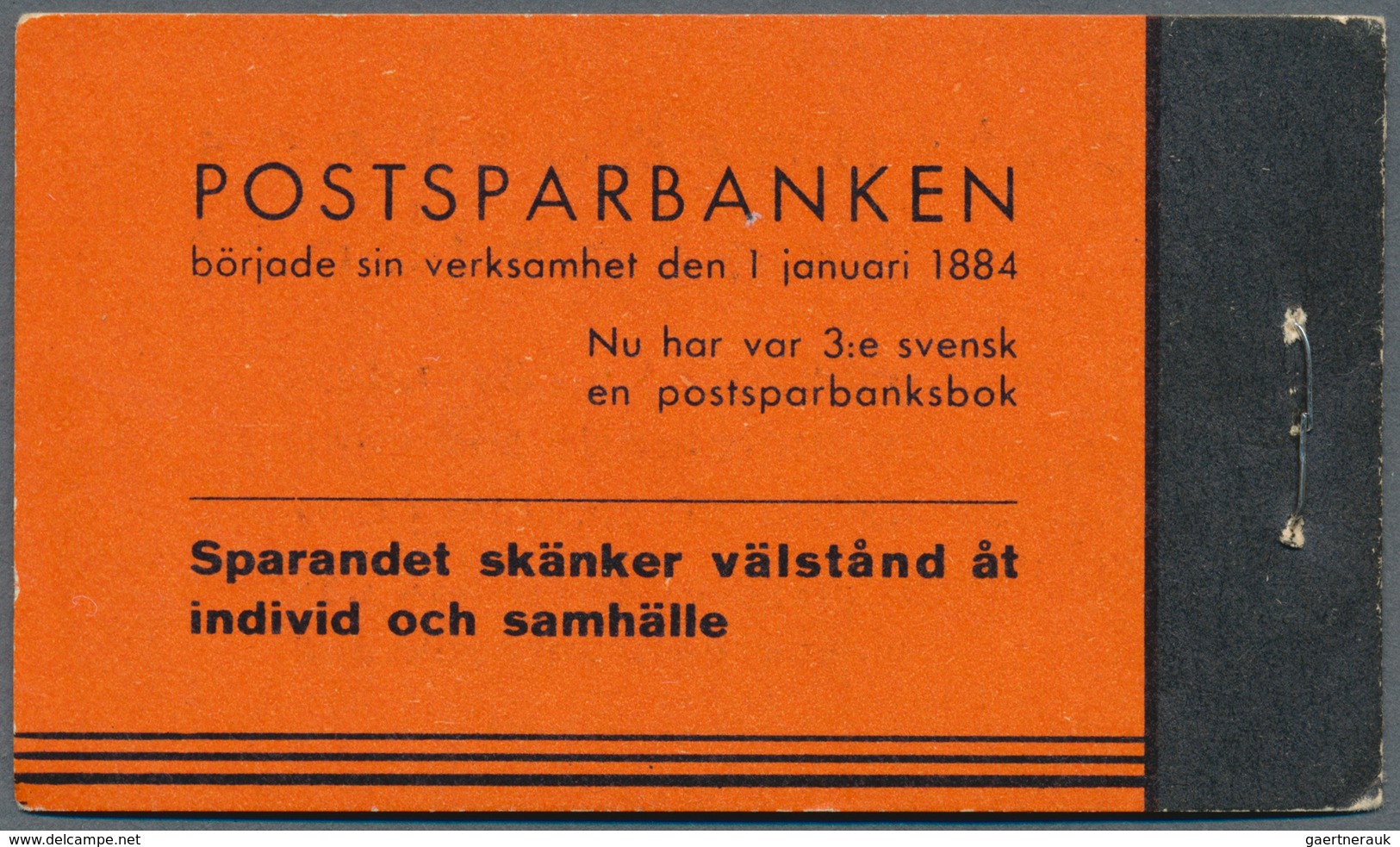 Schweden - Markenheftchen: 1933, 50th Anniversary Of The Postal Savings Bank, Complete Stamp Booklet - 1951-80