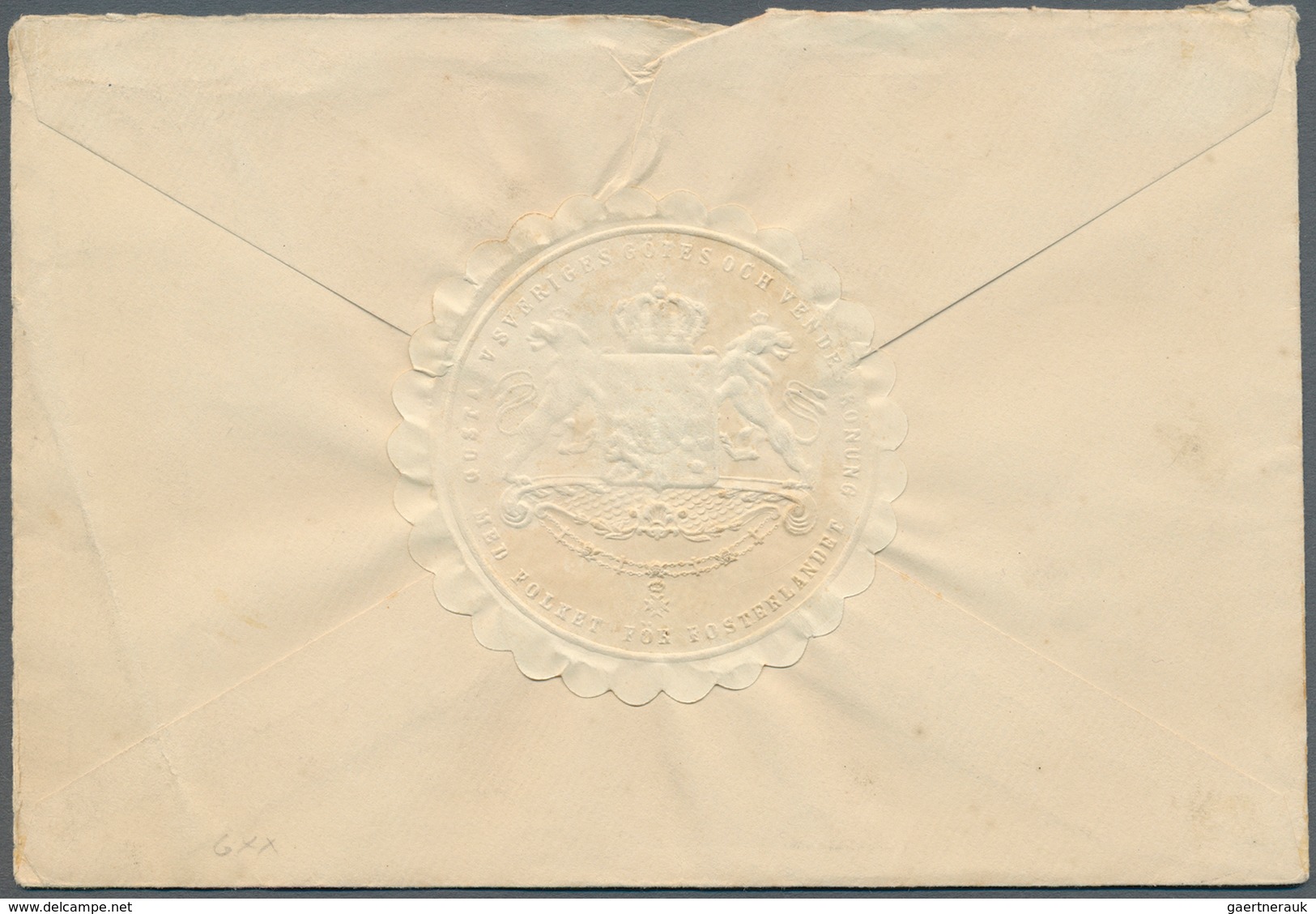 Schweden - Besonderheiten: 1910 Ca. Brief Des Schwedischen Königs Gustav V Mit Entsprechendem Präges - Other & Unclassified