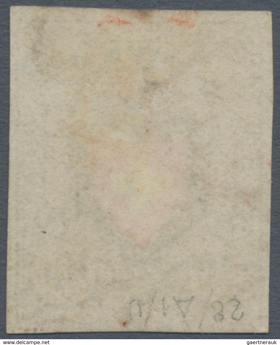 Schweiz: 1850 Rayon II 10 Rp. Schwarz/rot/gelbocker, Sogenannte "Tabakbraun", Type 28 Vom Stein A1-U - Unused Stamps