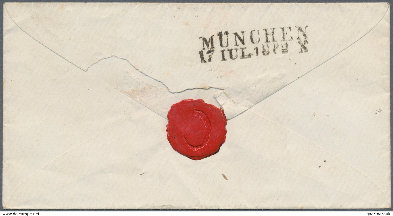 Schweiz: 1862, Briefkuvert Von Vevey Nach München Frankiert Mit Strubel 10 Rp. Blau Und Drei Einzelw - Ungebraucht