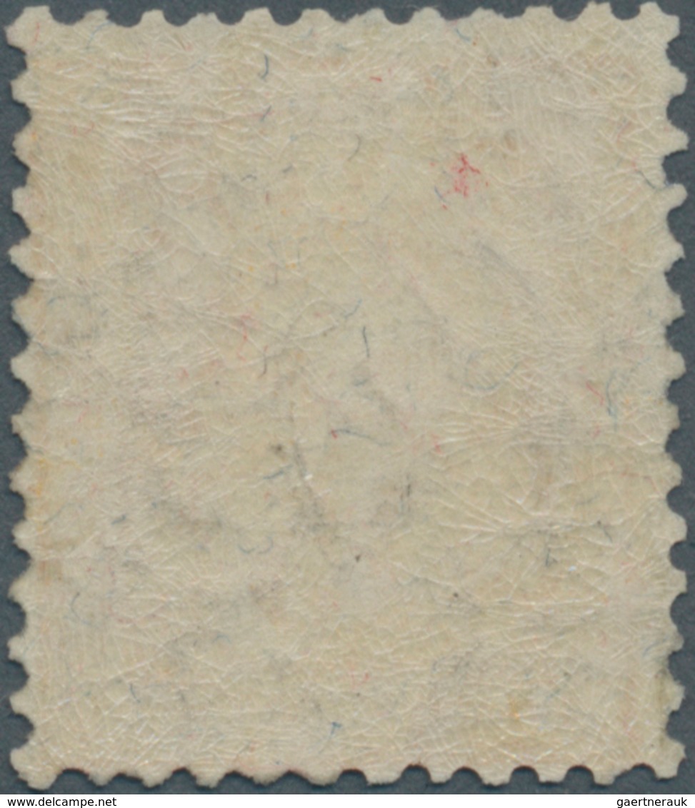 Schweiz: 1882, 15 C Auf Faserpapier Mit Breitem Kontrollzeichen, Sehr Seltene Teilauflage Aus Dem Ja - Neufs