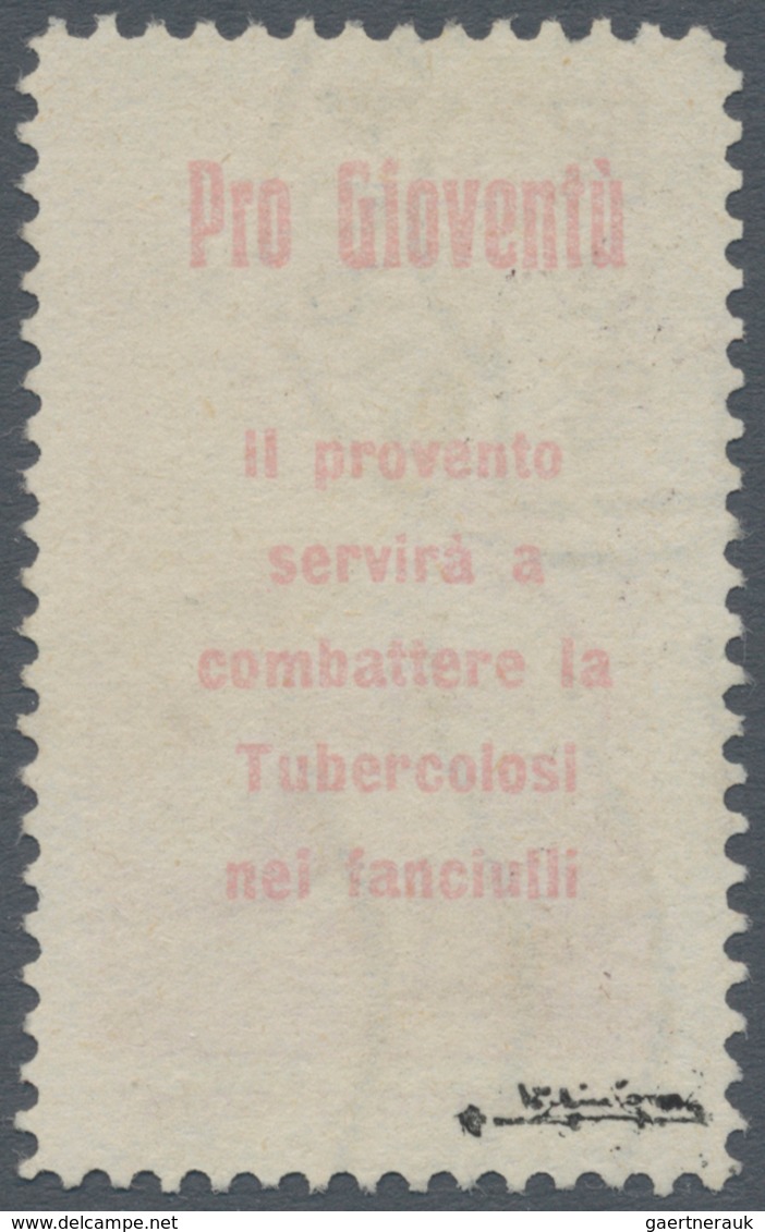 Schweiz: 1912 Pro Juventute-Vorläufer ITALIENISCH, Gebraucht Mit Fremdentwertung "MADRID ... DIC. 12 - Ungebraucht