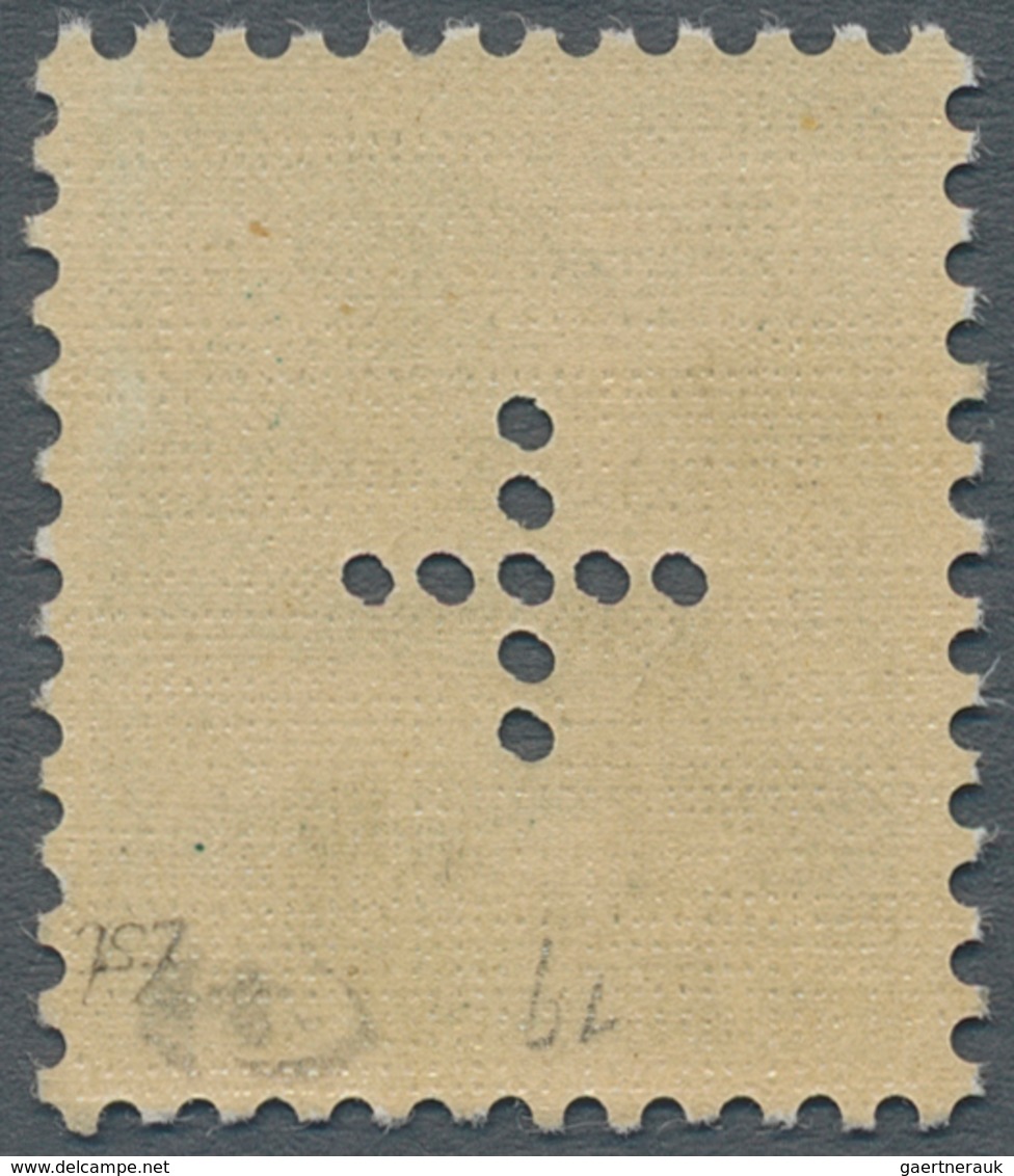 Schweiz - Dienstmarken: Bundesbehörden: 1937, Landschaften, 5 Rp. Bläulichgrün, Geriffelter Gummi, M - Dienstmarken