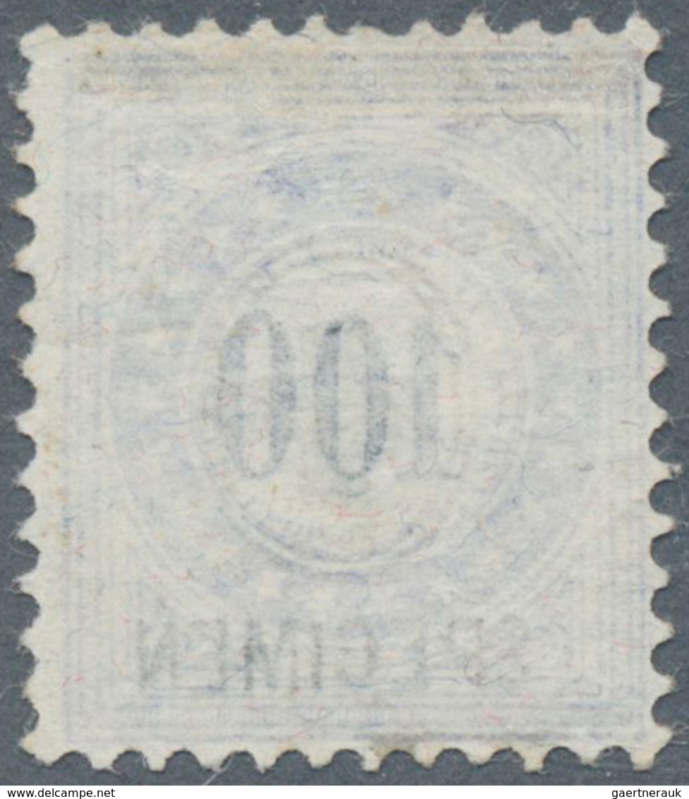 Schweiz - Portomarken: 1881, 100 C Ultramarin/blau Mit Rahmentype II (oberes Rechtes Rad Unten Ausge - Portomarken