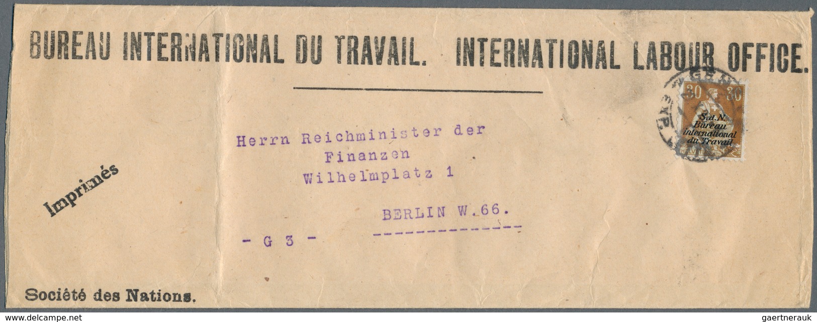 Schweiz - Internationales Arbeitsamt (BIT/ILO): 1923, 30 C. Helvetia Braunorange/hellgrün, Bedarfsge - Sonstige & Ohne Zuordnung