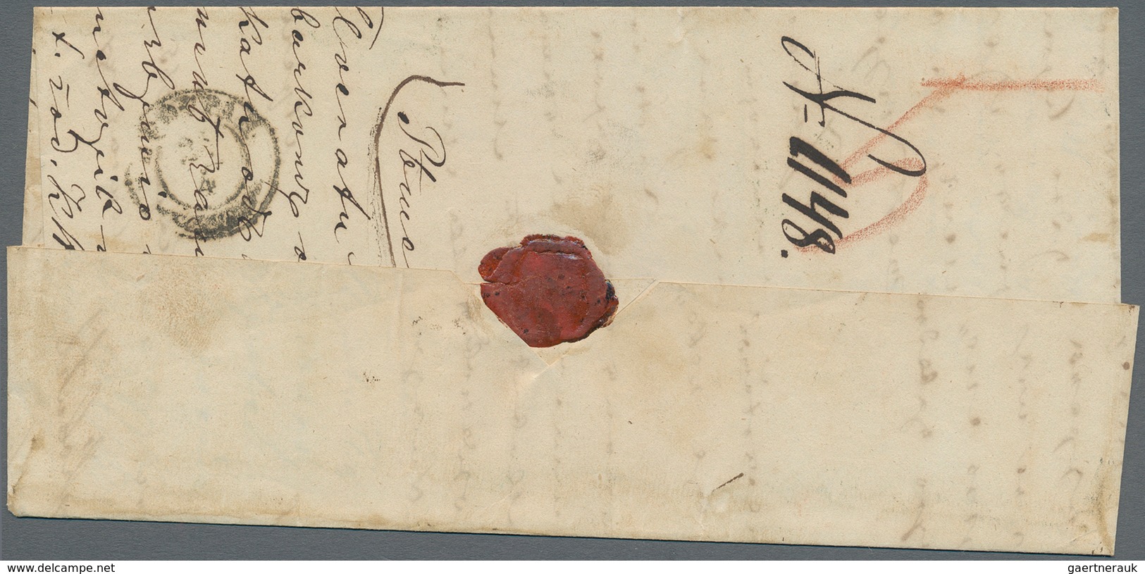 Serbien - Vorphilatelie: 1865. Outer Letter Sheet To An Adresse In BELGRADE, Showing Scarce Ornament - ...-1845 Préphilatélie
