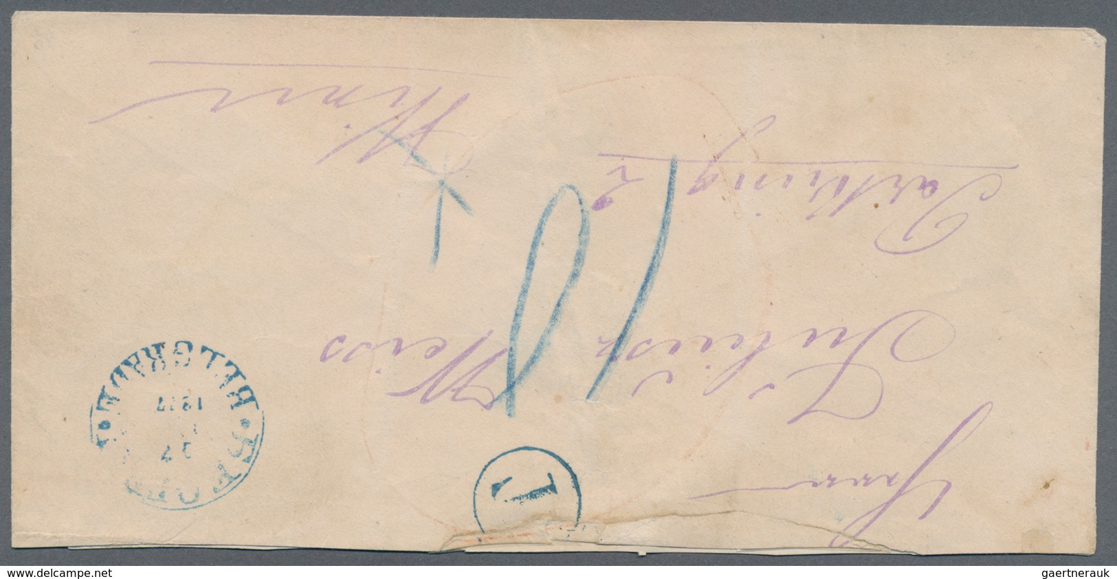 Serbien: 1877, Registered Cover From Belgrad To Vienna, Bearing Only Registration Fee 20pa. On Rever - Serbie