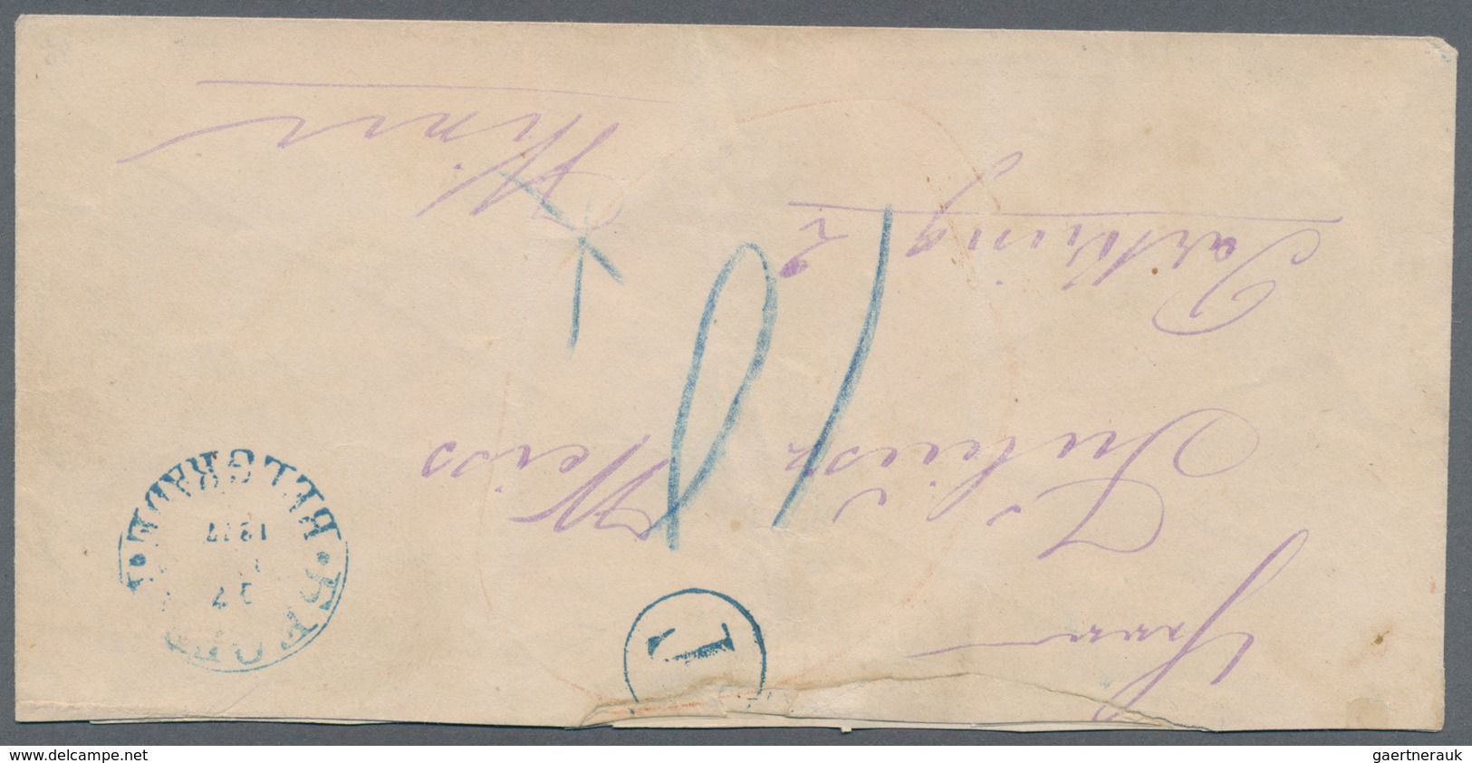 Serbien: 1877, Registered Cover From Belgrad To Vienna, Bearing Only Registration Fee 20pa. On Rever - Serbien