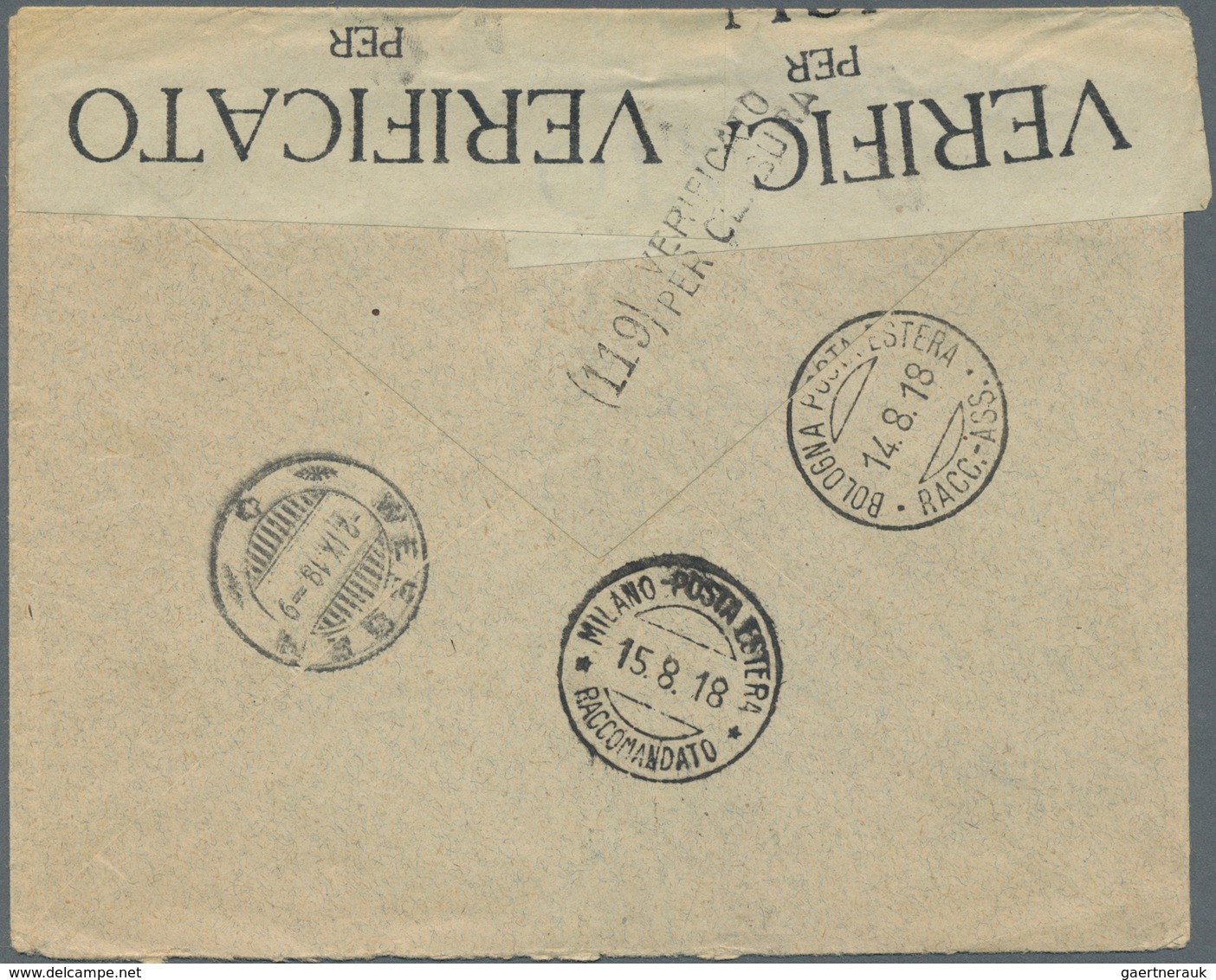 Serbien: 1918 Double-censored Letter (Serbian Military Censorship And Italian Civil Censorship) With - Serbien